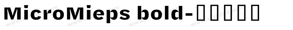 MicroMieps bold字体转换